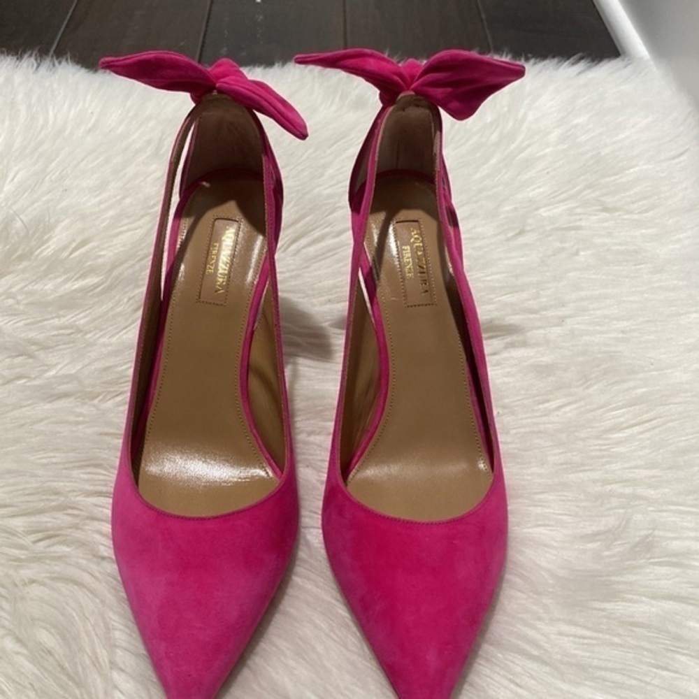 New Aquazzura 85mm Bow tie pumps size 39.5EU - Picture 4 of 14